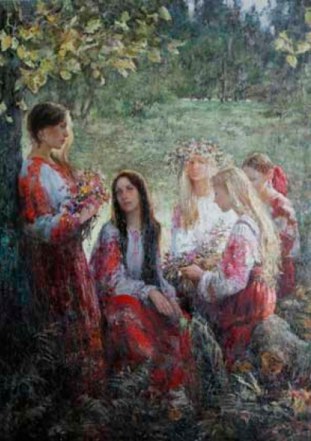 Русские красавицы в живописи Анны Виноградовой. Картина 1