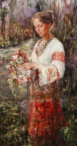 Русские красавицы в живописи Анны Виноградовой. Картина 3