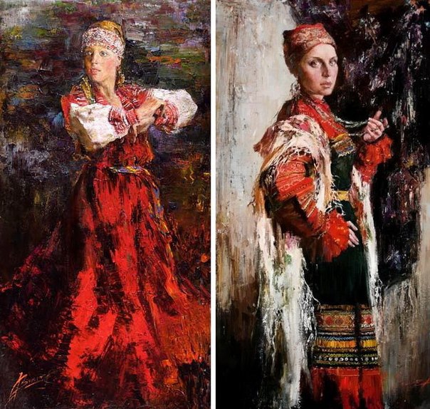 Русские красавицы в живописи Анны Виноградовой. Картина 6
