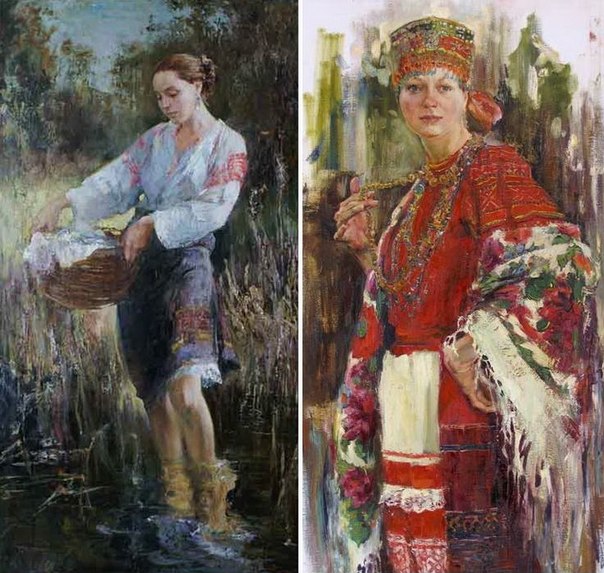 Русские красавицы в живописи Анны Виноградовой. Картина 7