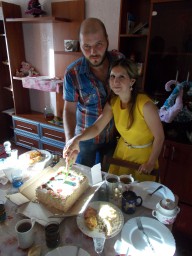Я с любимой женой на нашей годовщине)