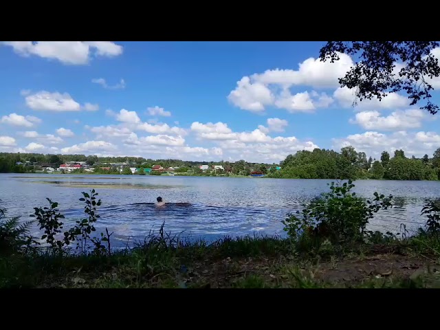 У себя на озере Тёпло солнечно решил искупаться.15.06.2024