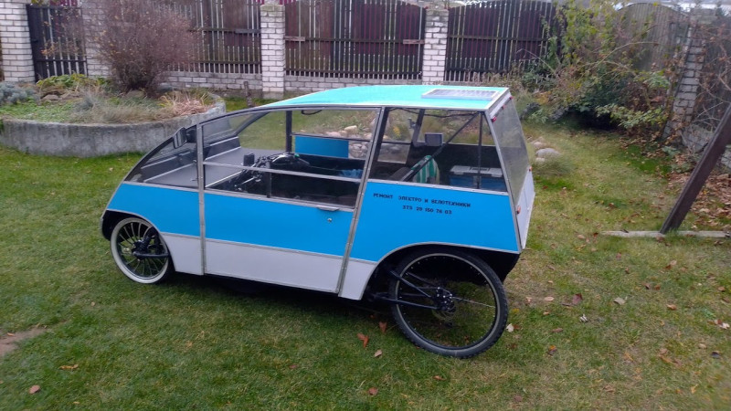 Веломобиль для деревни, поездка на почту. A velomobile for the village, a trip to the post office.