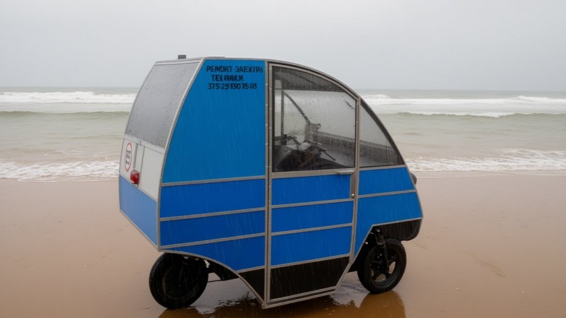 Шквалистый ветер и сильный дождь для белорусского веломобиля