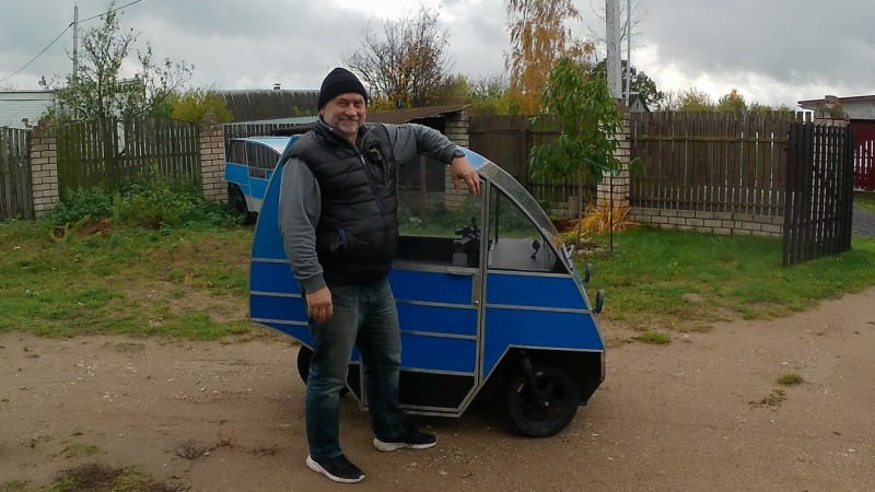 Белорусский веломобиль для села и любой погоды