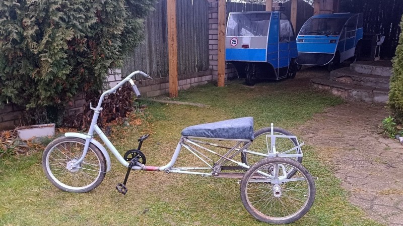 Белорусский веломобиль из немецкого трехколесного велосипеда. Часть третья