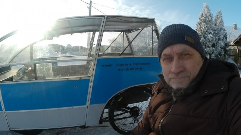 Белорусский двухместный веломобиль для деревни и любой погоды