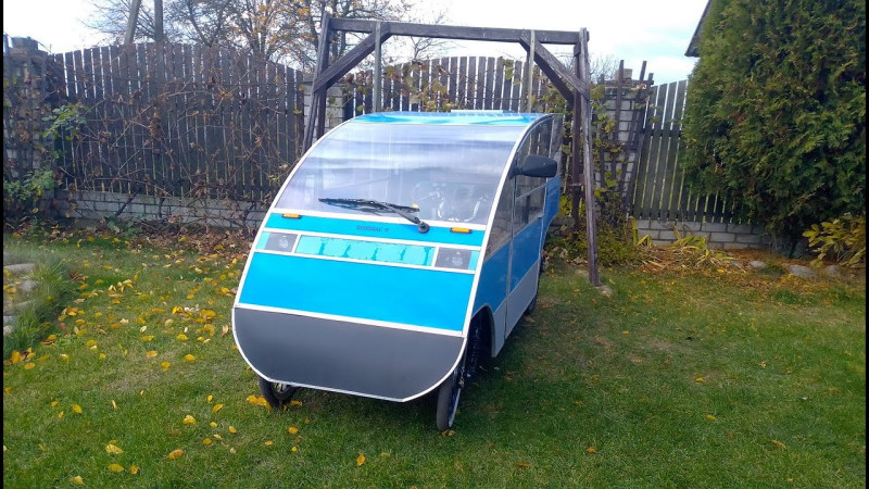 Веломобиль для деревни при сильном ветре. Velomobile for the village in strong winds