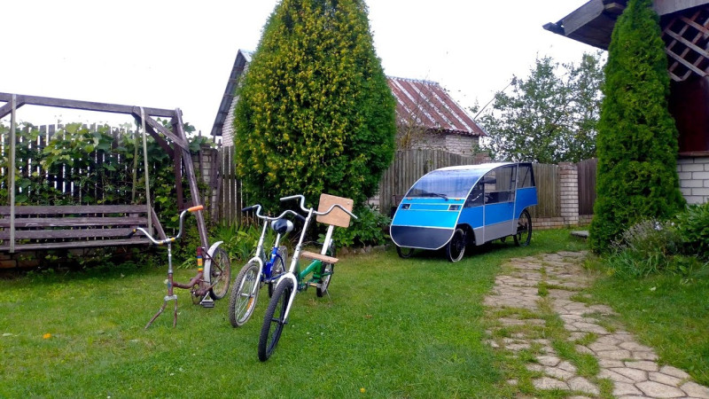 Веломобиль из старых велосипедов. Часть 4. Velomobile from old bicycles. New project part