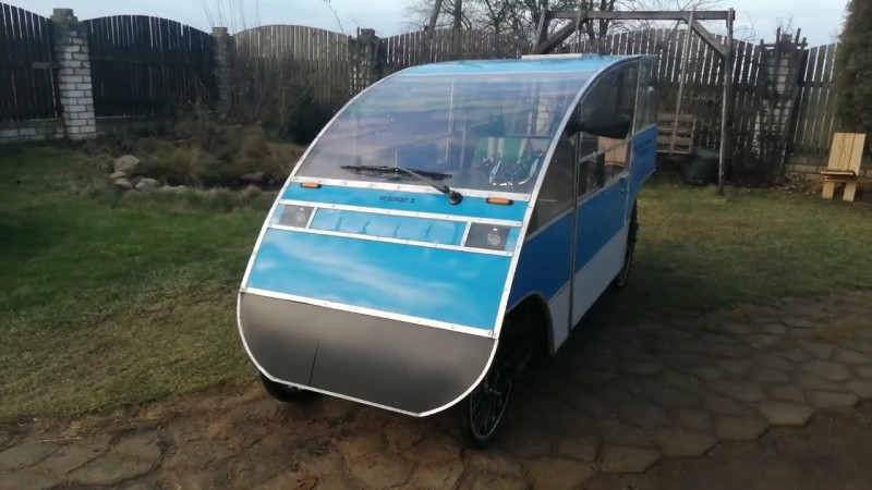 Обзор веломобиля для деревни. Review of a velomobile for the village