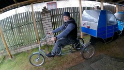 Первая поездка на веломобиле девятого поколения под дождем