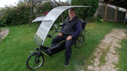 Белорусский веломобиль, испытания под дождем