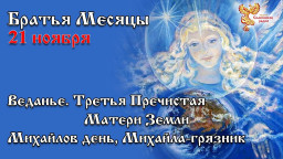21-е ноября Братья месяцы   Михайлов день, Михайла-грязник.