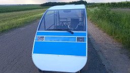 Электро веломобиль гибрид . Electric velomobile hybrid for rural areas